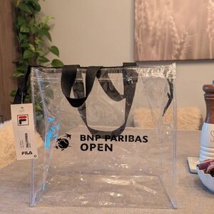 FILA ** BNP PARIBAS OPEN** CLEAR TOTE BAG  BRAND NEW 😍